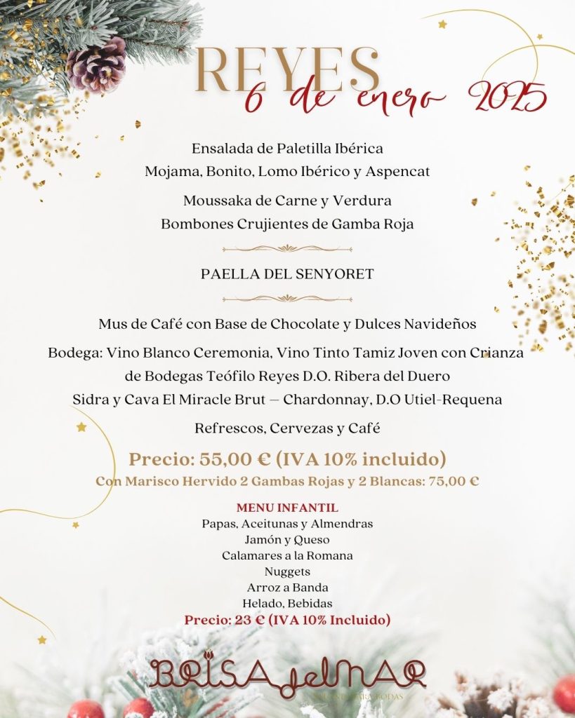 Menu navidad dia de reyes