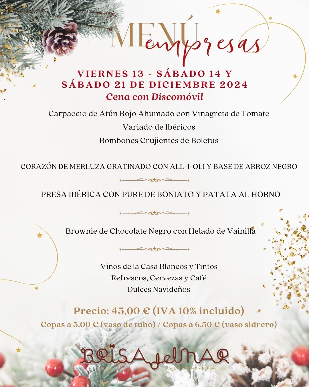 Menu navidad empresas